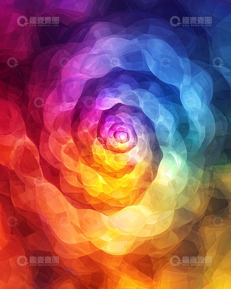 高清大图下载【趣麦麦图】彩色螺旋