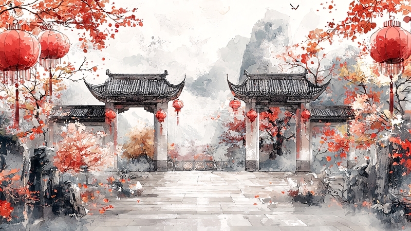 高清大图下载【趣麦麦图】-水墨中国风意境图