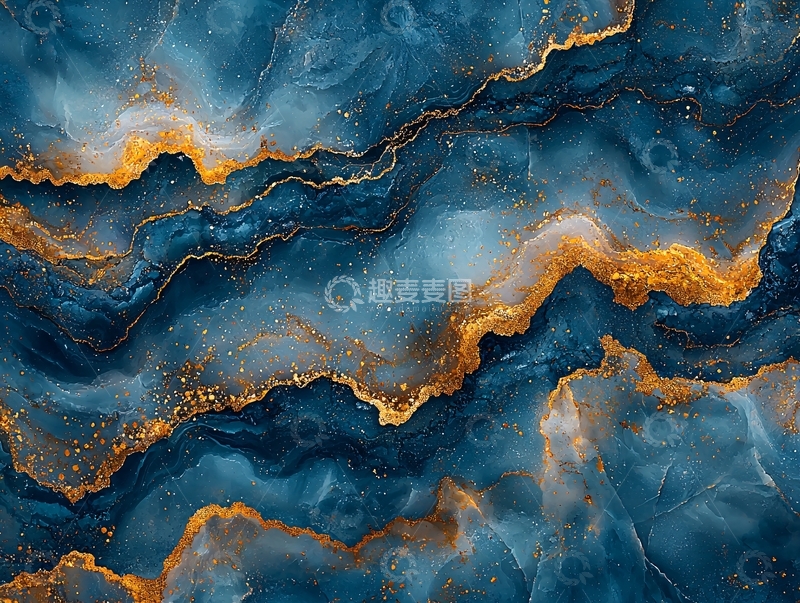 高清大图下载【趣麦麦图】蓝色大理石纹理
