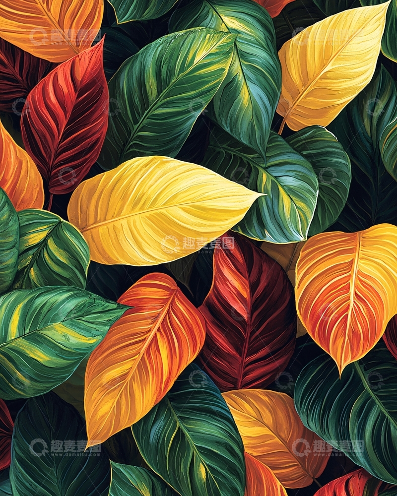 高清大图下载【趣麦麦图】热带植物叶子高清图片