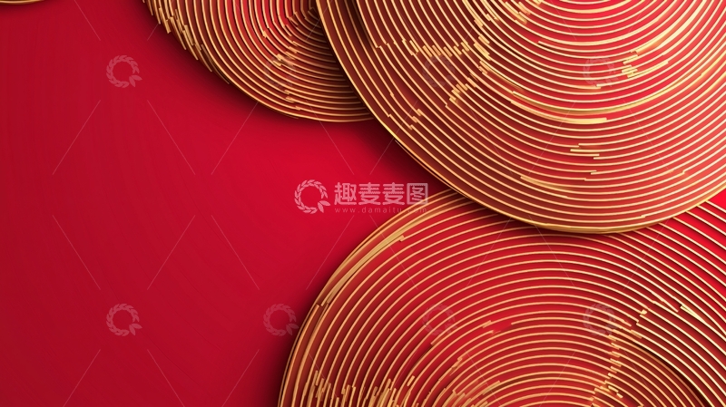 高清大图下载【趣麦麦图】红色圆形纹理背景