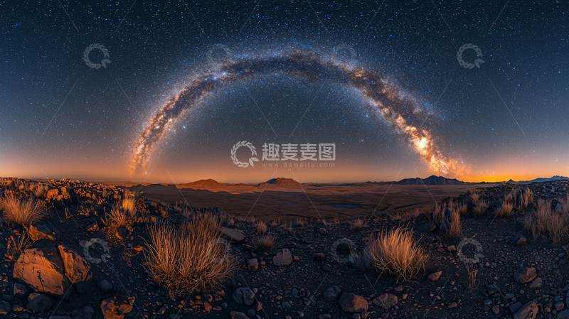高清大图下载【趣麦麦图】星空拱桥