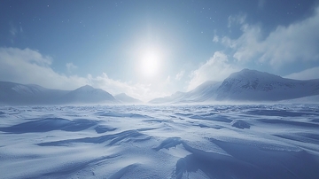 极地冰川雪原景观