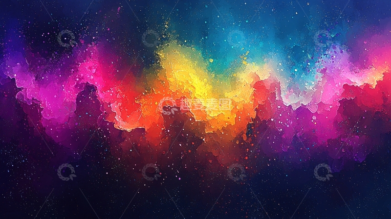 高清大图下载【趣麦麦图】彩色宇宙云雾