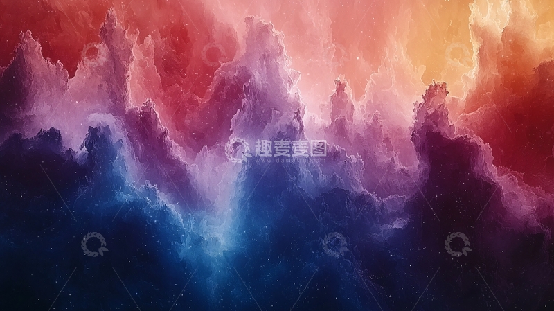 高清大图下载【趣麦麦图】彩色烟雾梦幻背景