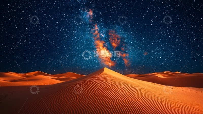 高清大图下载【趣麦麦图】沙漠星空