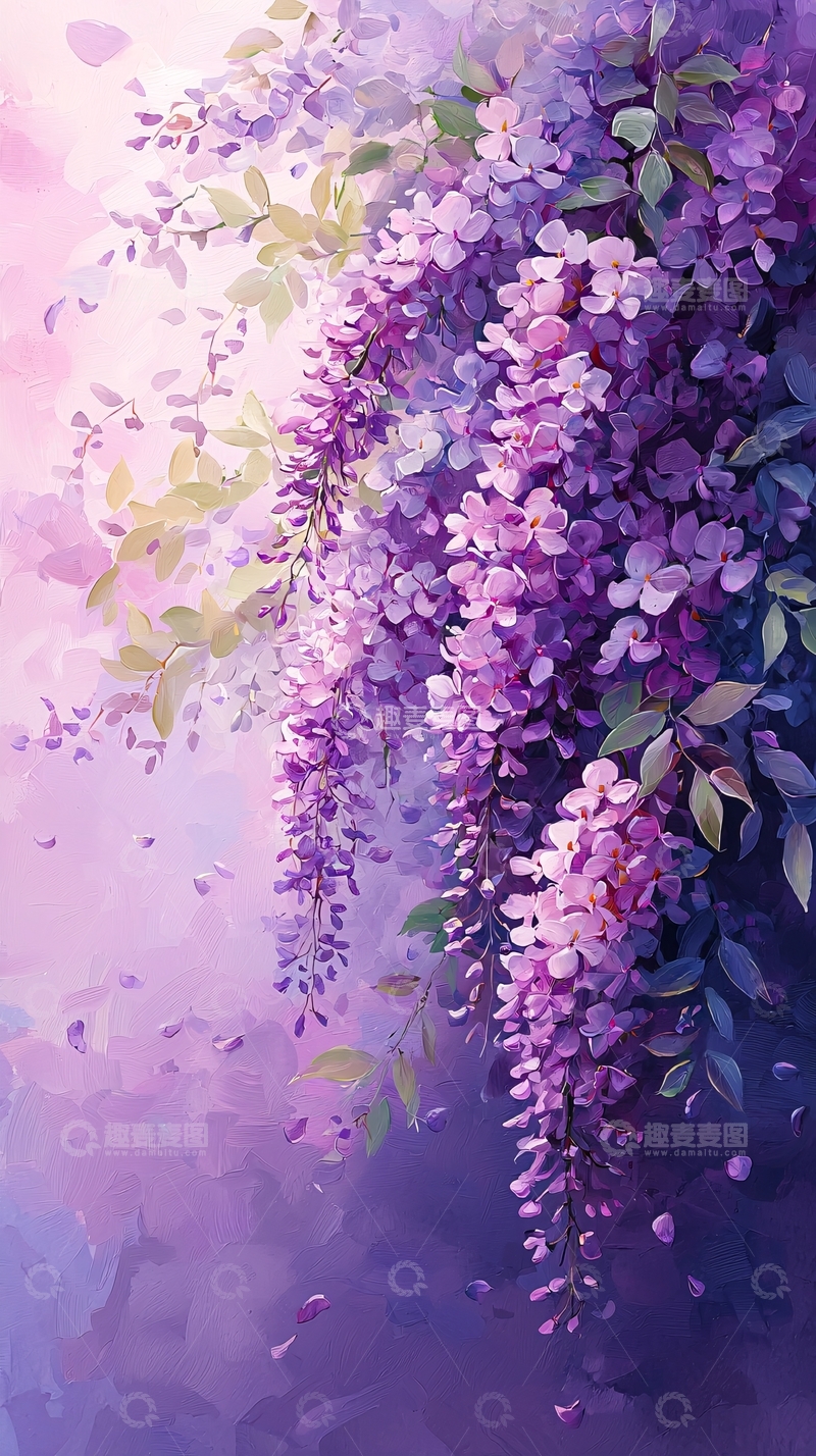 紫色浪漫花藤壁纸