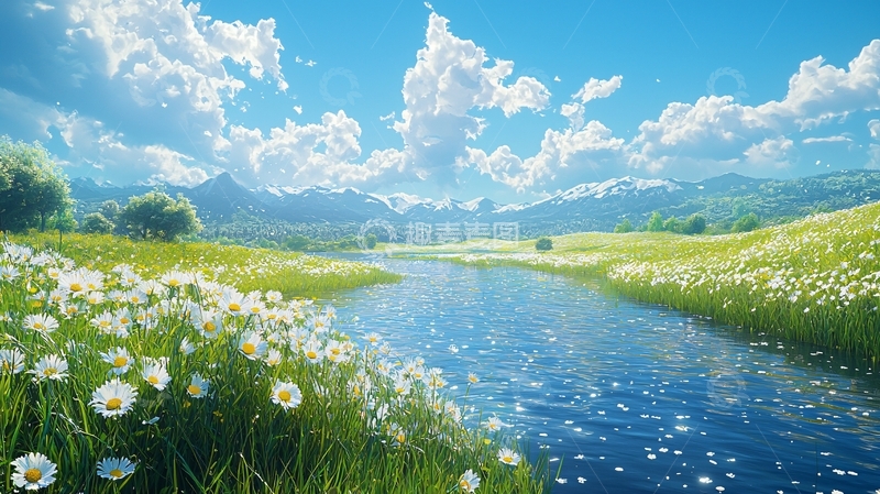 高清大图下载【趣麦麦图】阳光明媚的田园风光