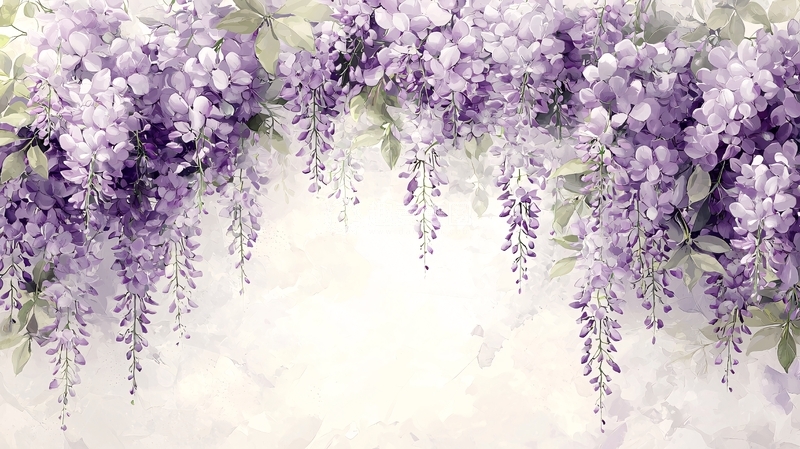 高清大图下载【趣麦麦图】紫色藤花背景图