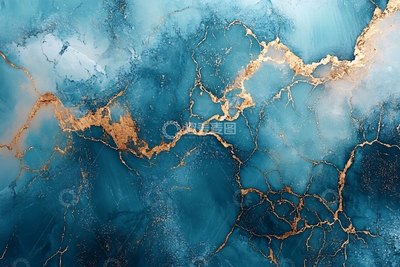 高清大图下载【趣麦麦图】蓝色大理石纹理