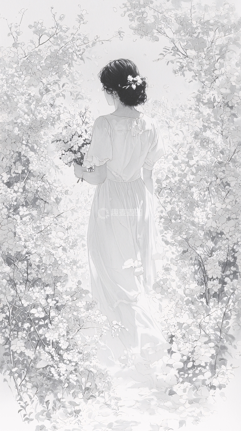 高清大图下载【趣麦麦图】黑白