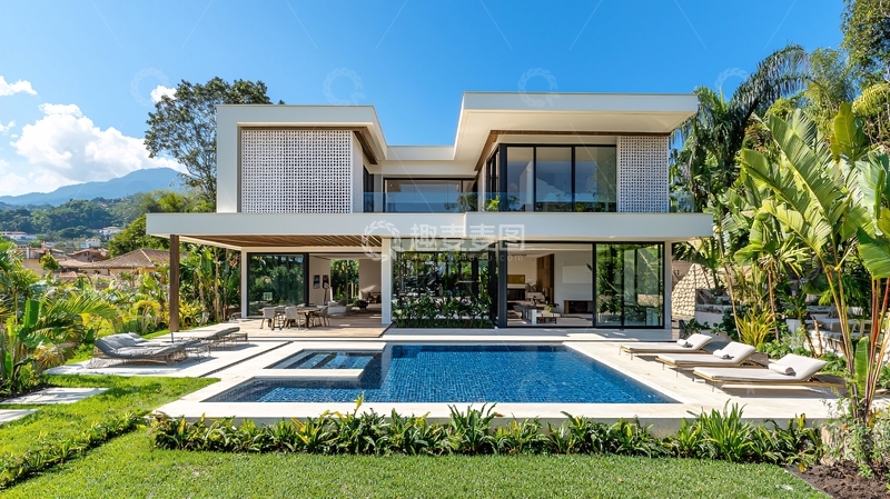 高清大图下载【趣麦麦图】现代简约别墅38