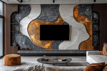 现代轻奢电视背景墙