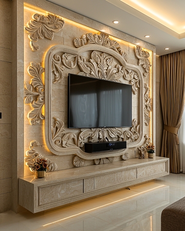 欧式电视背景墙