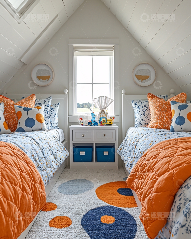 高清大图下载【趣麦麦图】阁楼儿童房装修设计