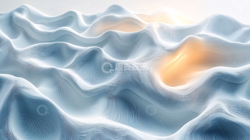 高清大图下载【趣麦麦图】抽象蓝色波浪