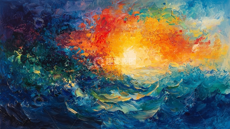 高清大图下载【趣麦麦图】抽象油画