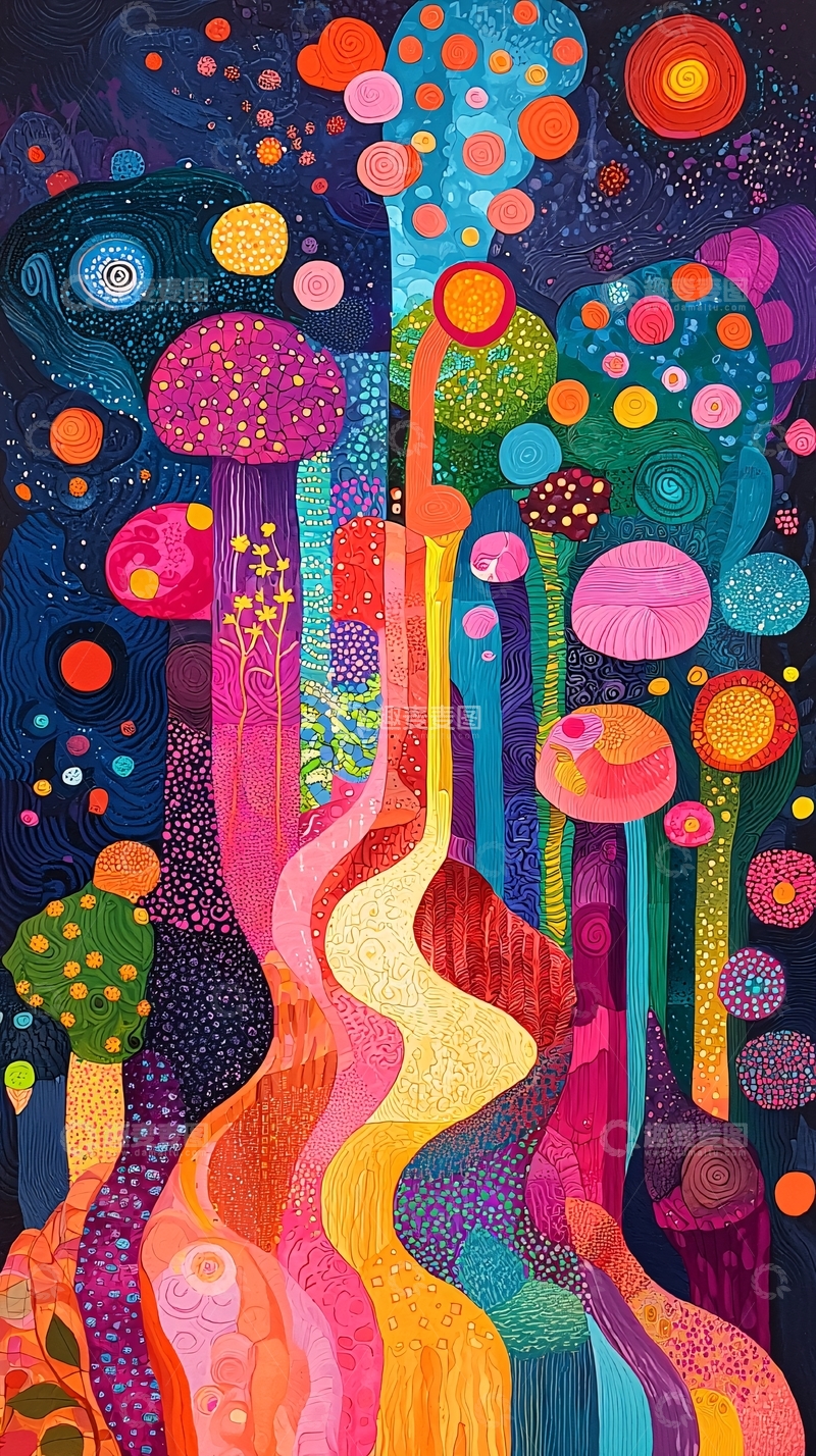 高清大图下载【趣麦麦图】绚丽多彩的梦幻森林