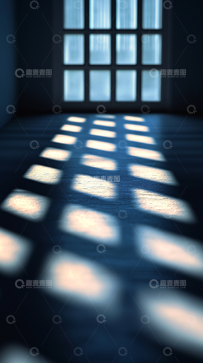 高清大图下载【趣麦麦图】昏暗房间窗户光影