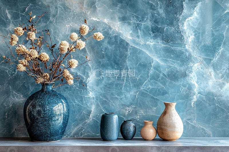 高清大图下载【趣麦麦图】蓝绿色大理石纹理背景