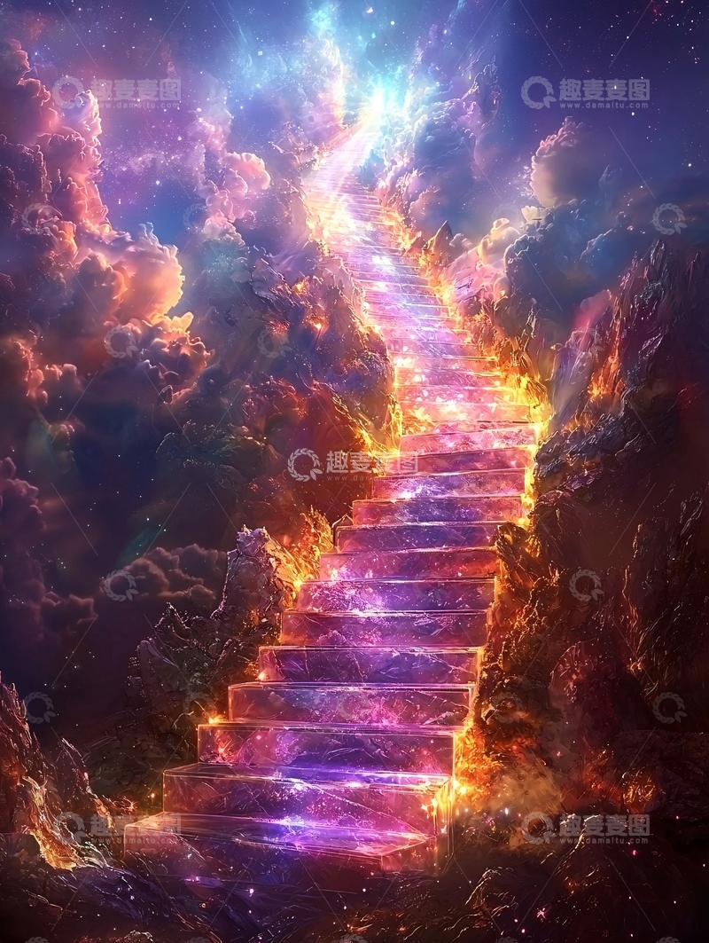 高清大图下载【趣麦麦图】通往宇宙的星光阶梯
