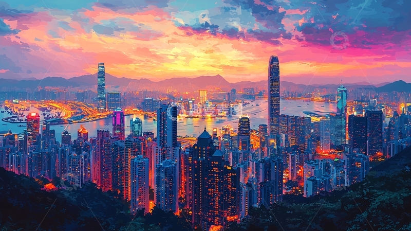 高清大图下载【趣麦麦图】香港夜景