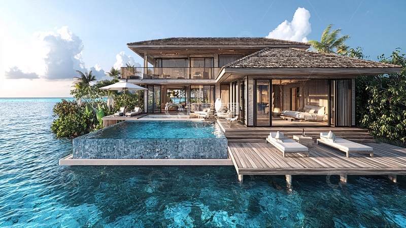 高清大图下载【趣麦麦图】海边别墅