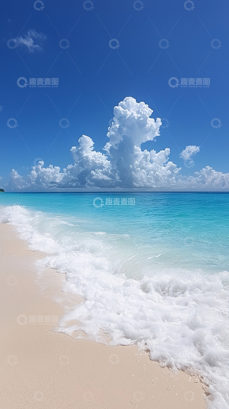 高清大图下载【趣麦麦图】碧海蓝天白沙滩