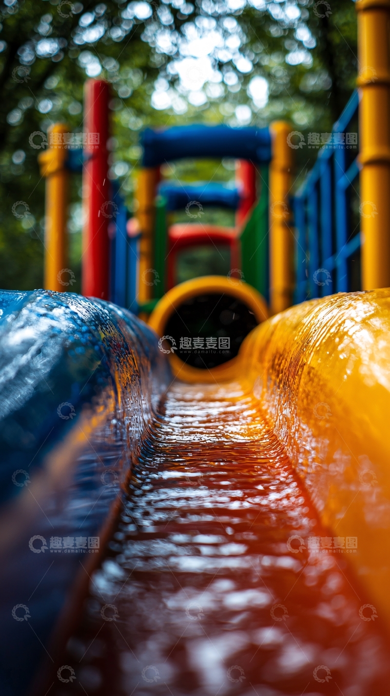 高清大图下载【趣麦麦图】彩色滑梯