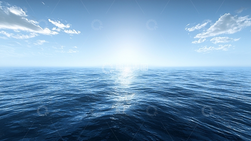 高清大图下载【趣麦麦图】平静大海日出