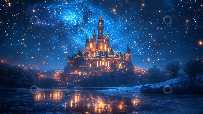 高清大图下载【趣麦麦图】梦幻星空城堡