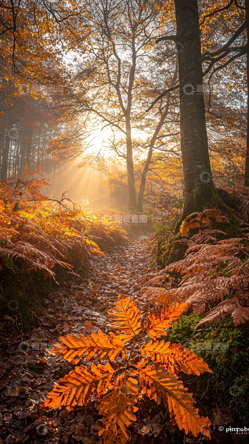 高清大图下载【趣麦麦图】秋日森林小路