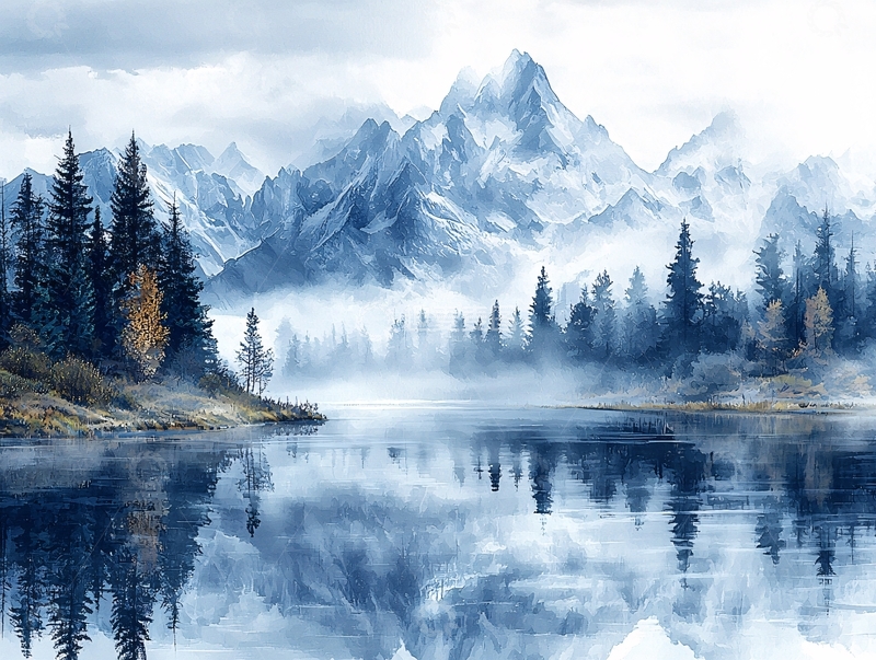 高清大图下载【趣麦麦图】水墨画山水风景