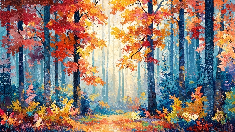 高清大图下载【趣麦麦图】秋日森林小路