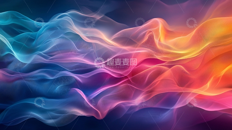 高清大图下载【趣麦麦图】彩色烟雾波浪