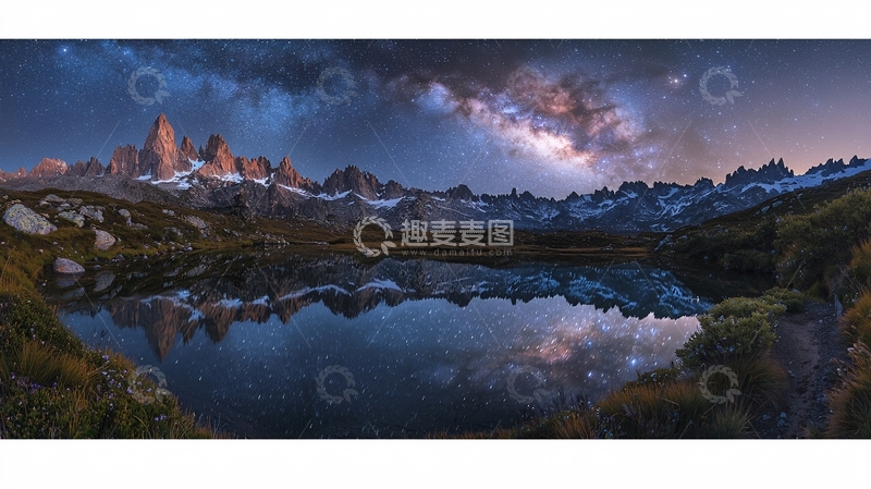 高清大图下载【趣麦麦图】星空倒影