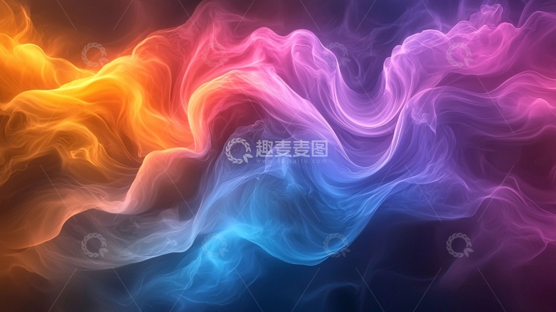 高清大图下载【趣麦麦图】彩色烟雾梦幻背景