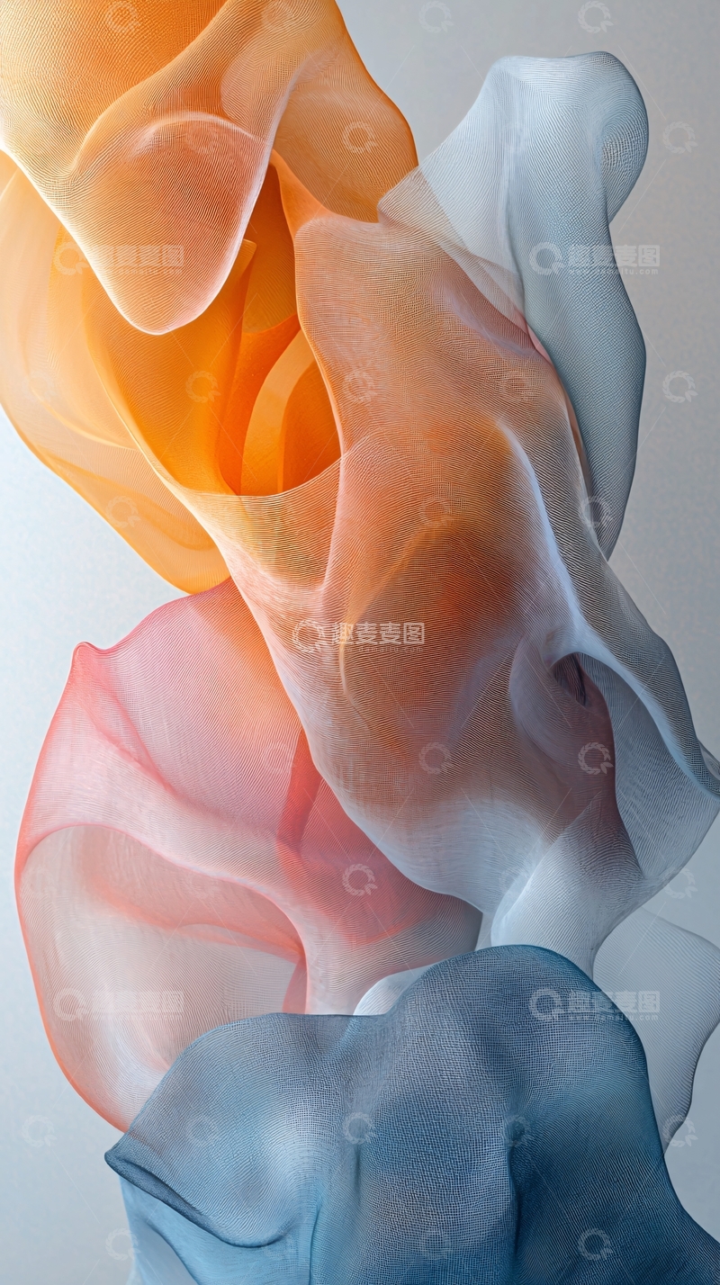 高清大图下载【趣麦麦图】抽象彩色丝绸