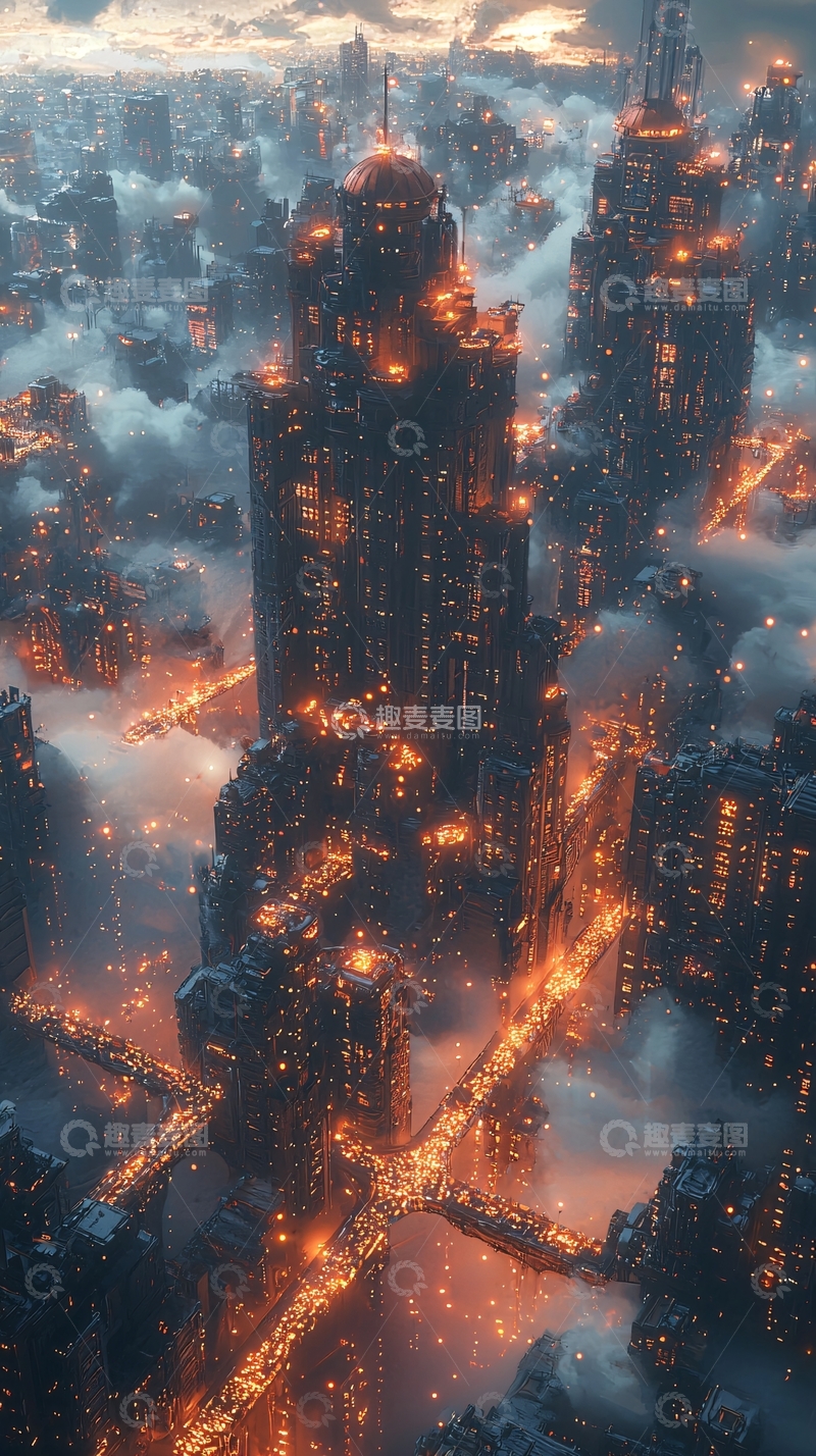 高清大图下载【趣麦麦图】未来都市夜景252