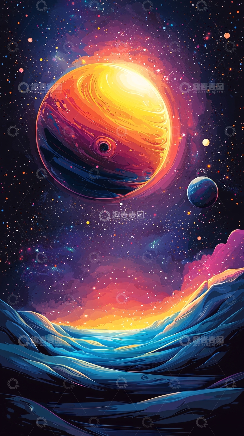 高清大图下载【趣麦麦图】星球日出