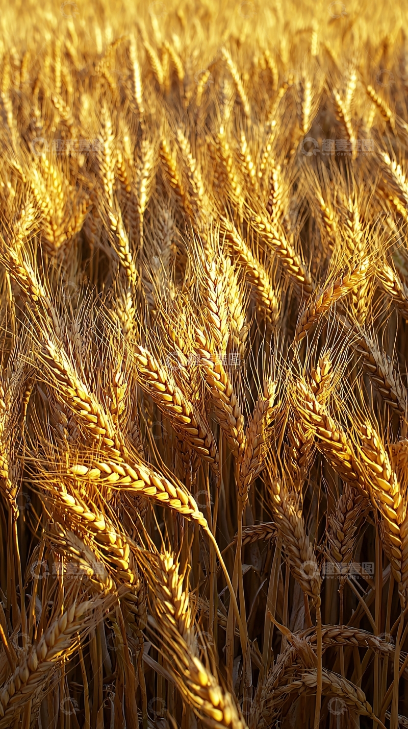高清大图下载【趣麦麦图】金黄麦田丰收景象