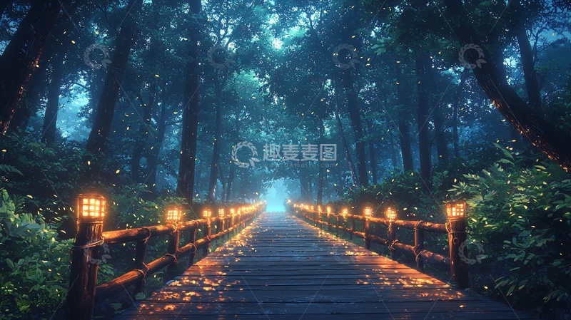 高清大图下载【趣麦麦图】梦幻森林小路78