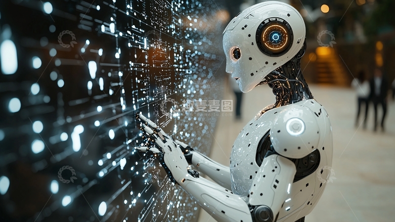 高清大图下载【趣麦麦图】未来感机器人