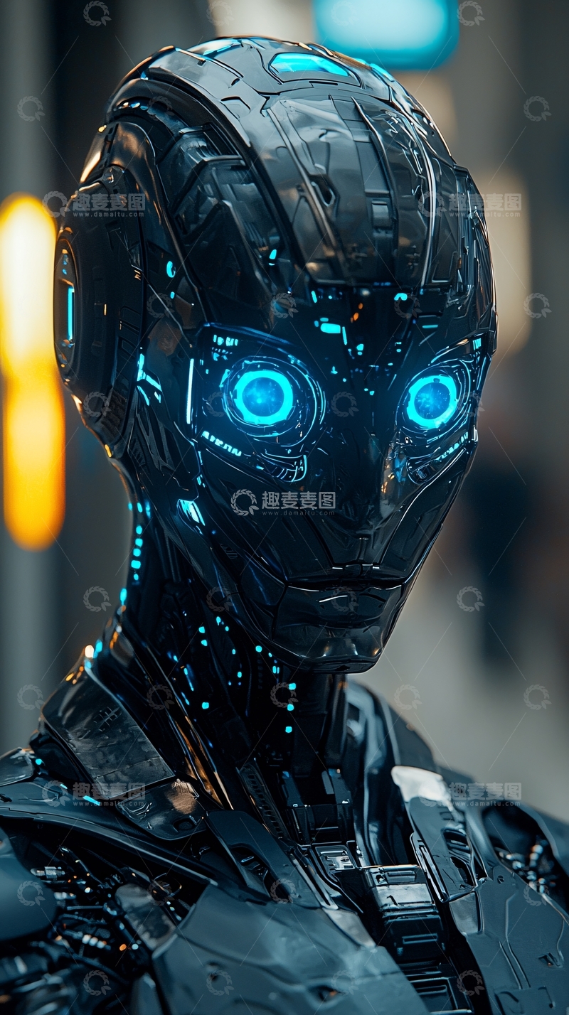 高清大图下载【趣麦麦图】未来感机器人特写