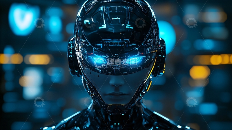 高清大图下载【趣麦麦图】未来科技感女性机器人