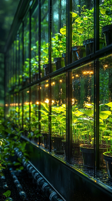 温室里的绿色植物