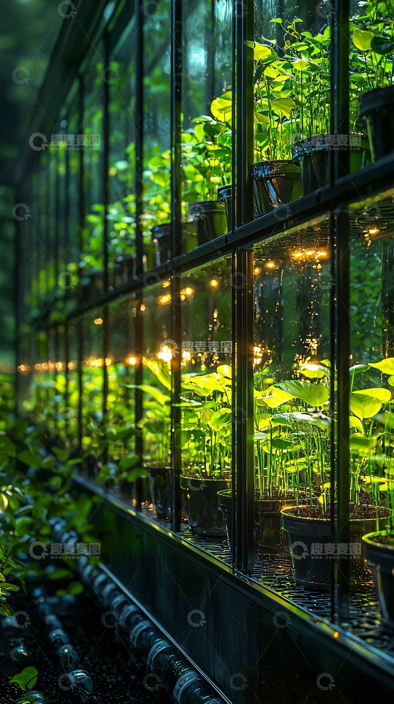 高清大图下载【趣麦麦图】温室里的绿色植物