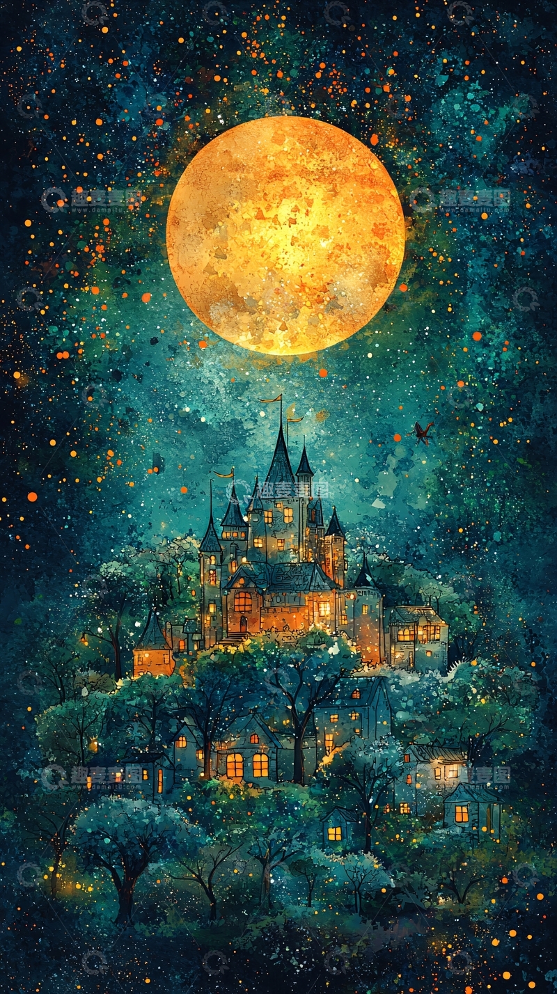 高清大图下载【趣麦麦图】星空下的城堡5
