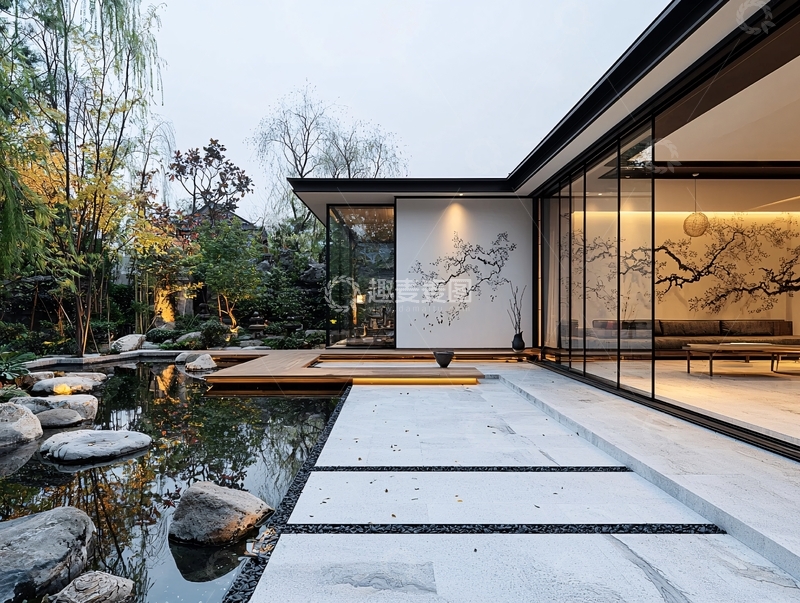 高清大图下载【趣麦麦图】现代中式庭院设计