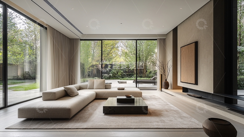 高清大图下载【趣麦麦图】极简现代风格客厅